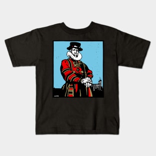 Yeoman Warder or Beefeater - Victorian Portrait Kids T-Shirt